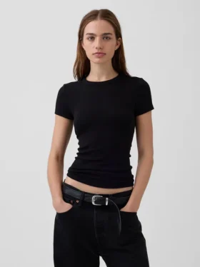 Modern T-shirt med rund hals