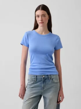Modern T-shirt med rund hals