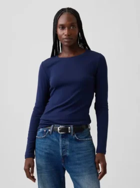 Modern T-shirt med rund hals