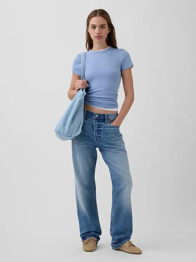 Modern T-shirt med rund hals