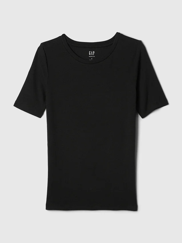 Modern T-shirt med rund hals