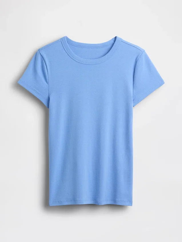 Modern T-shirt med rund hals