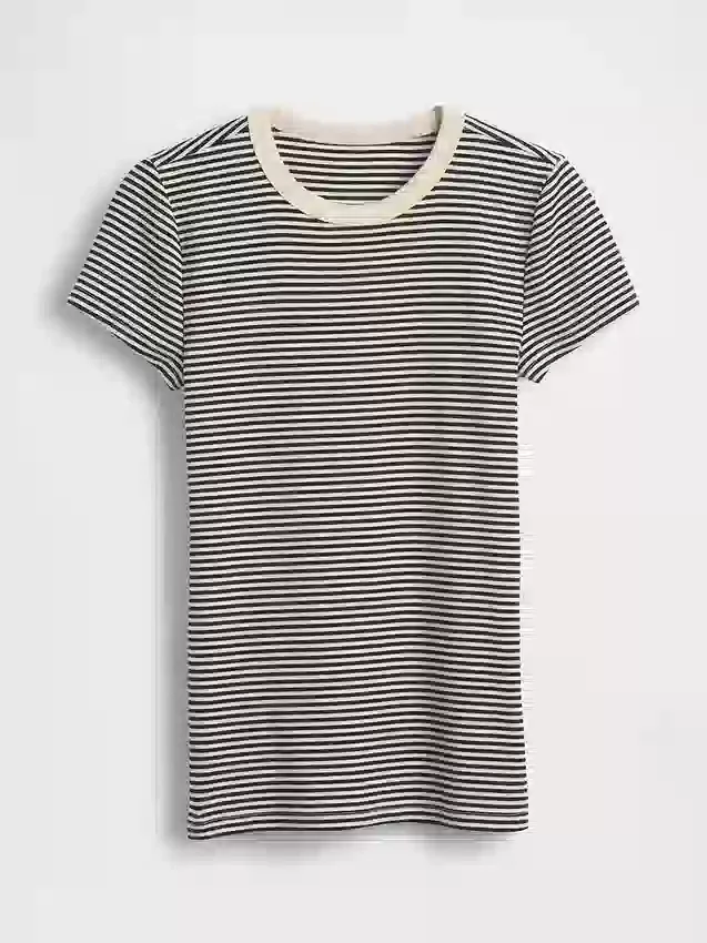 Modern T-shirt med rund hals