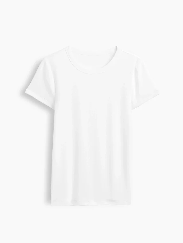 Modern T-shirt med rund hals