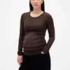 Modern T-shirt med rund hals för gravida