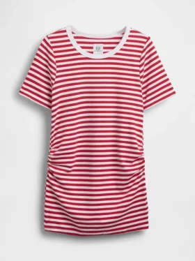 Modern T-shirt med rund hals för gravida