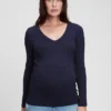 Modern T-shirt med V-ringning för gravida