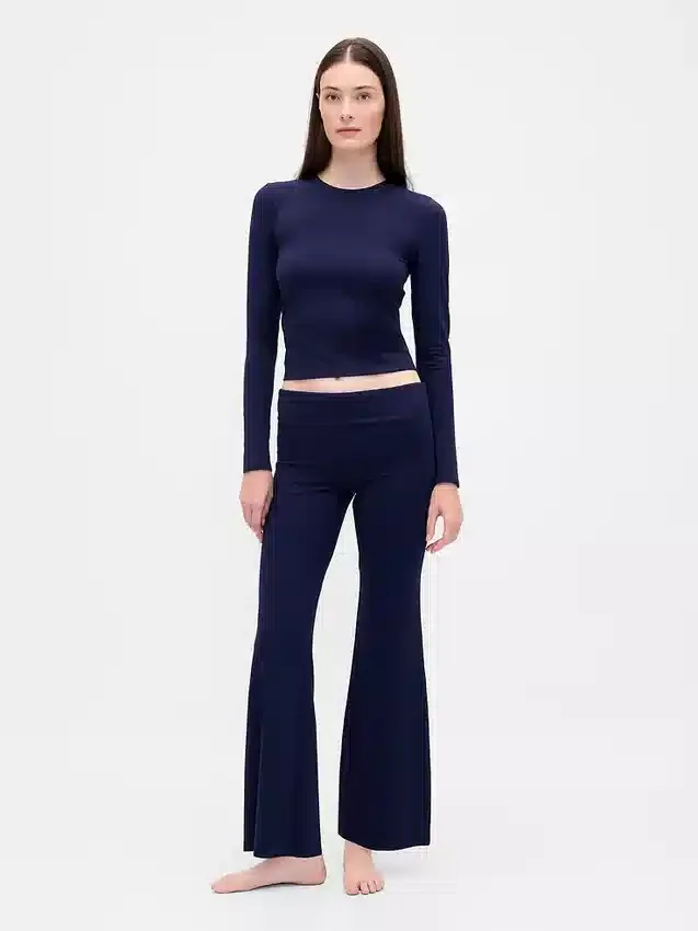 Moderna pyjamasleggings med vikbar midja