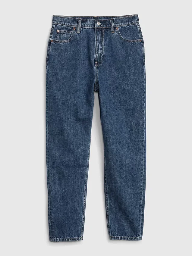 Mom-jeans med hög midja