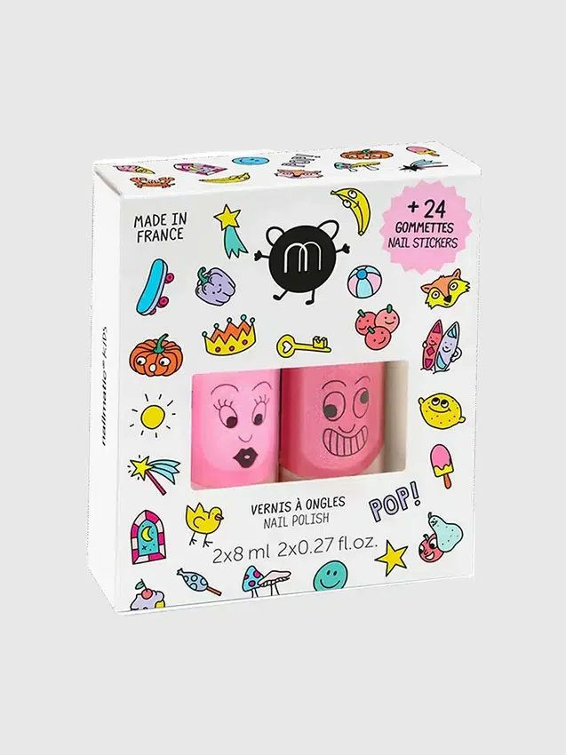 Nailmatic nagellack och nagelklistermärken Pop-set