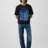 Nirvana T-shirt i tjockt tyg med kort passform och tryck