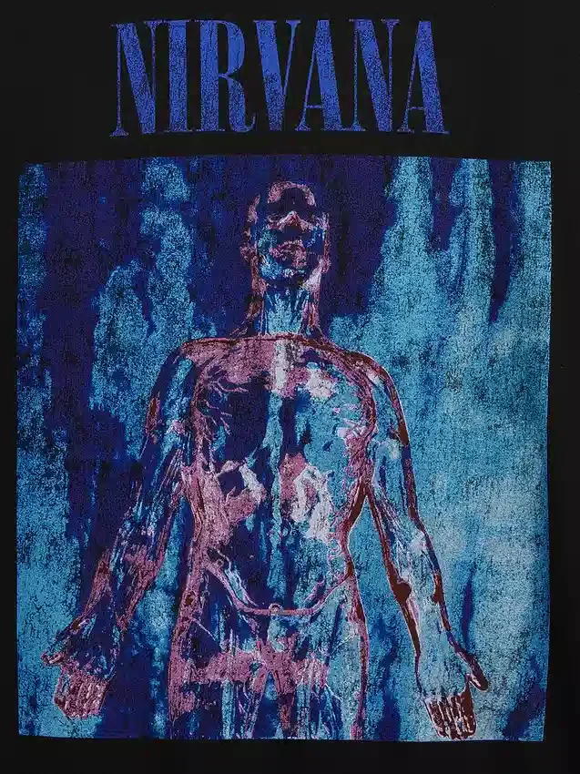Nirvana T-shirt i tjockt tyg med kort passform och tryck