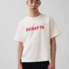 Ouigap T-shirt i tjockt tyg med kort passform och logotyp