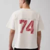 Ouigap T-shirt i tjockt tyg med kort passform och logotyp