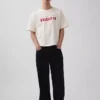 Ouigap T-shirt i tjockt tyg med kort passform och logotyp