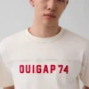 Ouigap T-shirt i tjockt tyg med kort passform och logotyp