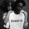 Ouigap T-shirt i tjockt tyg med kort passform och logotyp