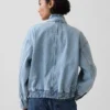 Oversized bomberjacka i denim