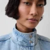 Oversized bomberjacka i denim