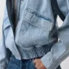Oversized bomberjacka i denim