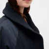 Oversized bomberjacka med stickad kant