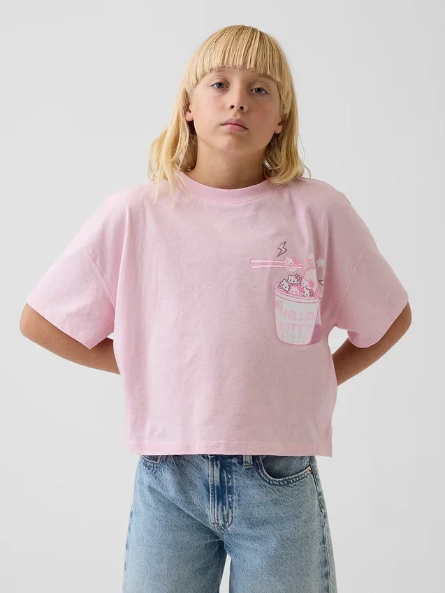 Oversized boxig T-shirt för barn med Hello Kitty