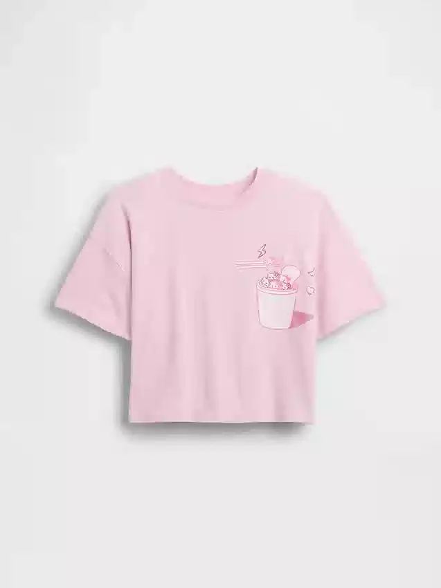 Oversized boxig T-shirt för barn med Hello Kitty