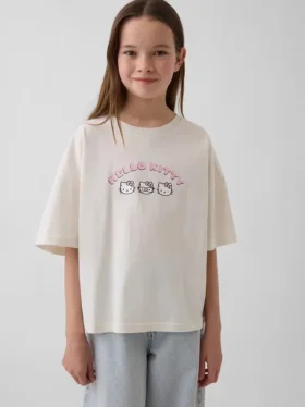 Oversized boxig T-shirt för barn med Sanrio-motiv