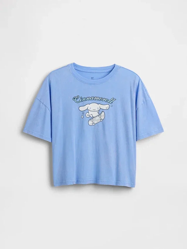 Oversized boxig T-shirt för barn med Sanrio-motiv