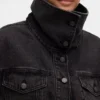 Oversized cocoonjacka i denim