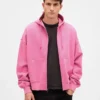 Oversized croppad hoodie med dragkedja för vuxna