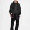 Oversized croppad hoodie med dragkedja för vuxna