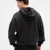 Oversized croppad hoodie med dragkedja för vuxna