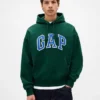 Oversized-hoodie i extra tjock fransk frotté med logo för vuxna