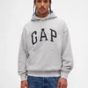 Oversized-hoodie i extra tjock fransk frotté med logo för vuxna
