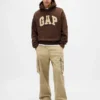 Oversized-hoodie i extra tjock fransk frotté med logo för vuxna