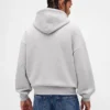 Oversized-hoodie i extra tjock fransk frotté med logo för vuxna