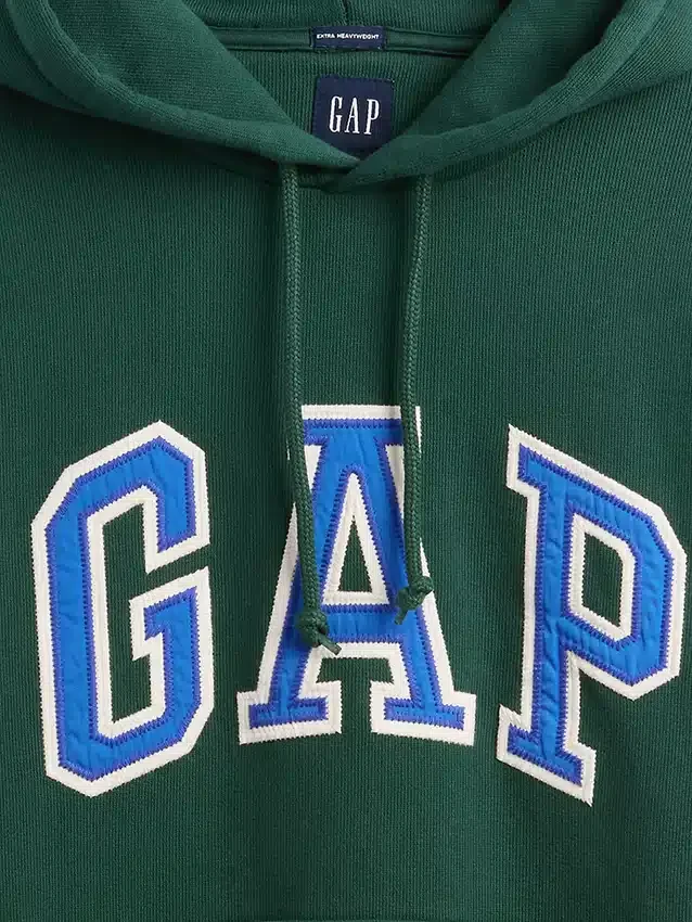 Oversized-hoodie i extra tjock fransk frotté med logo för vuxna