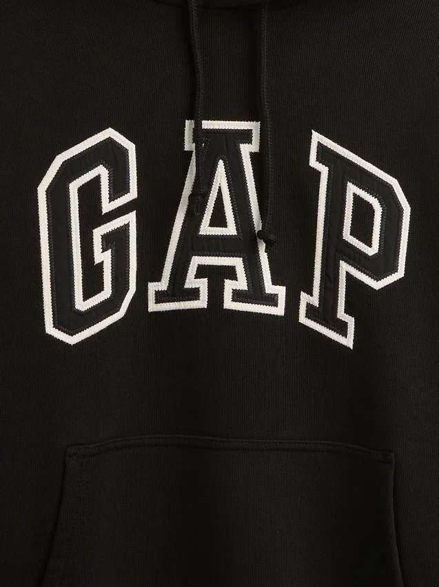 Oversized-hoodie i extra tjock fransk frotté med logo för vuxna