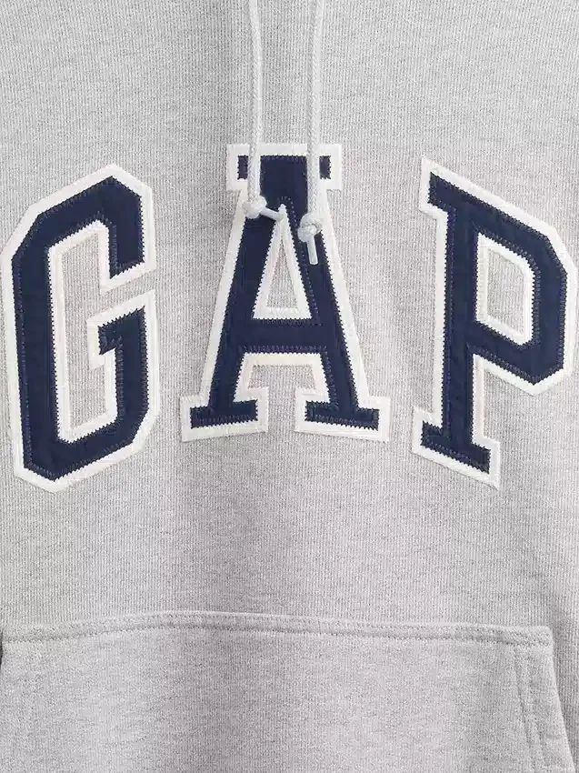 Oversized-hoodie i extra tjock fransk frotté med logo för vuxna