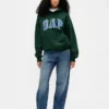 Oversized-hoodie i extra tjock fransk frotté med logo för vuxna