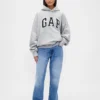 Oversized-hoodie i extra tjock fransk frotté med logo för vuxna