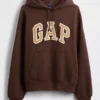 Oversized-hoodie i extra tjock fransk frotté med logo för vuxna