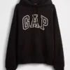 Oversized-hoodie i extra tjock fransk frotté med logo för vuxna
