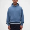 Oversized-hoodie i tjockt tyg för vuxna
