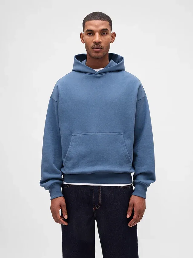 Oversized-hoodie i tjockt tyg för vuxna