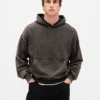 Oversized-hoodie i tjockt tyg för vuxna