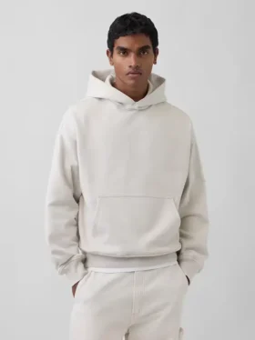 Oversized-hoodie i tjockt tyg för vuxna