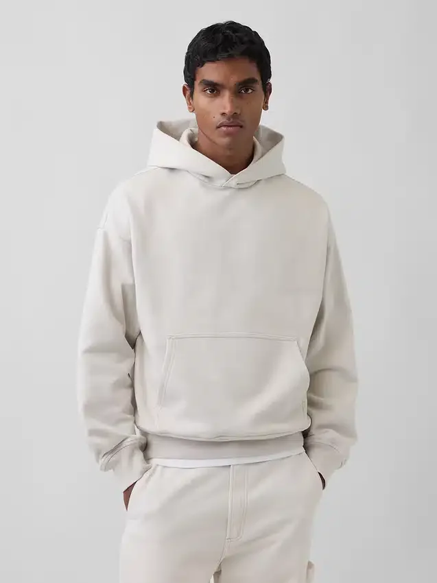 Oversized-hoodie i tjockt tyg för vuxna