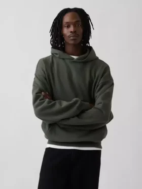 Oversized-hoodie i tjockt tyg för vuxna